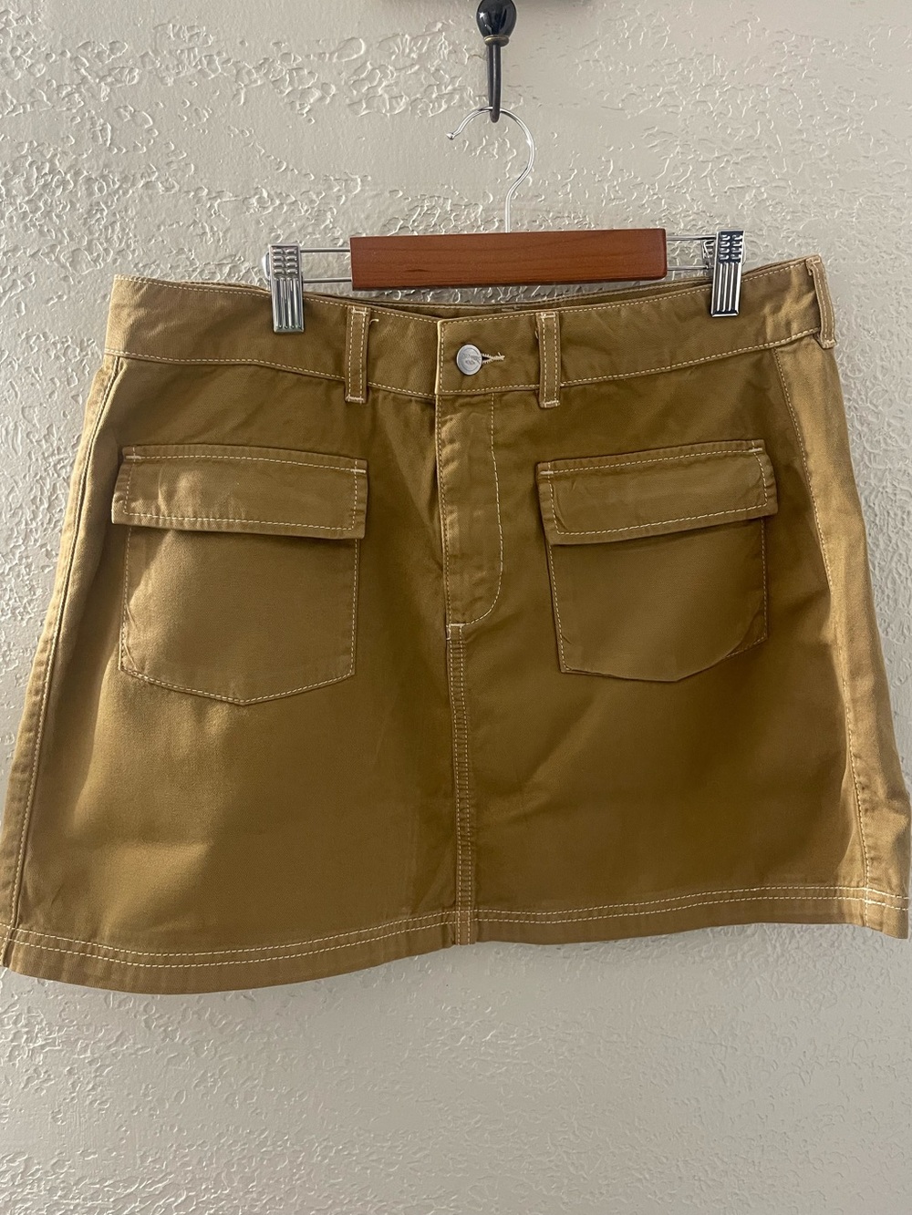 Y2K Northmore  Denim Camel Utility Mini Skirt Size 14